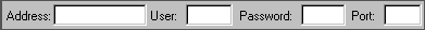 username, password