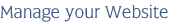 Manage yoru Website