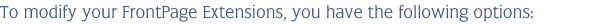 Modify Extensions