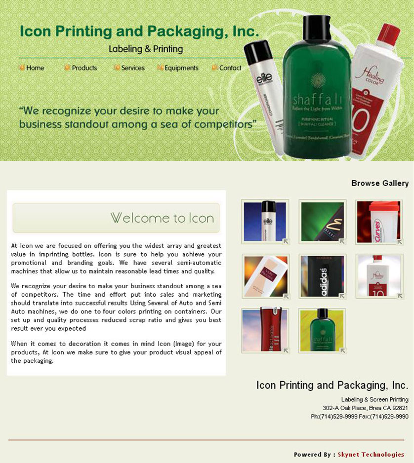 Icon Printing and Packaging Inc