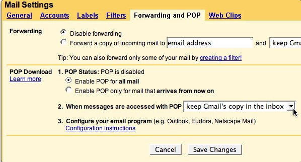 Gmail Outlook Settings