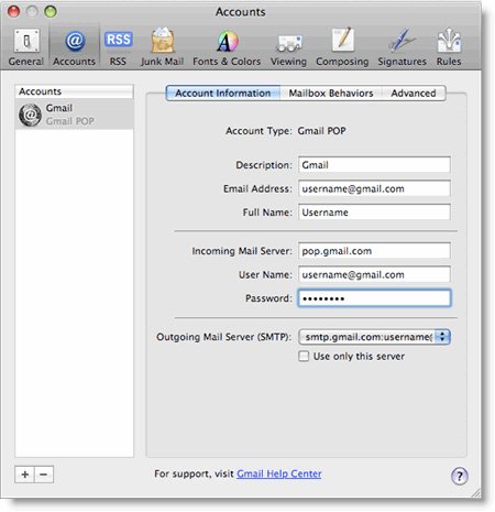 how to set up gmail for mac mail