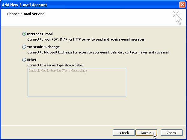 Outlook 2007 Configure