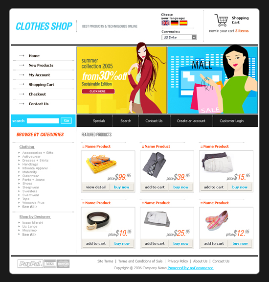 Oscommerce Templates Skynet Technologies